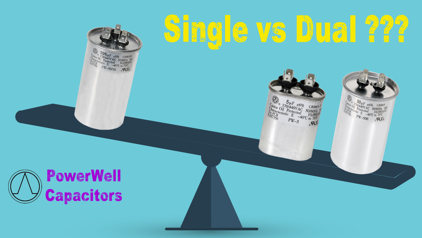 Can you use two single capacitors instead of one dual capacitor?
